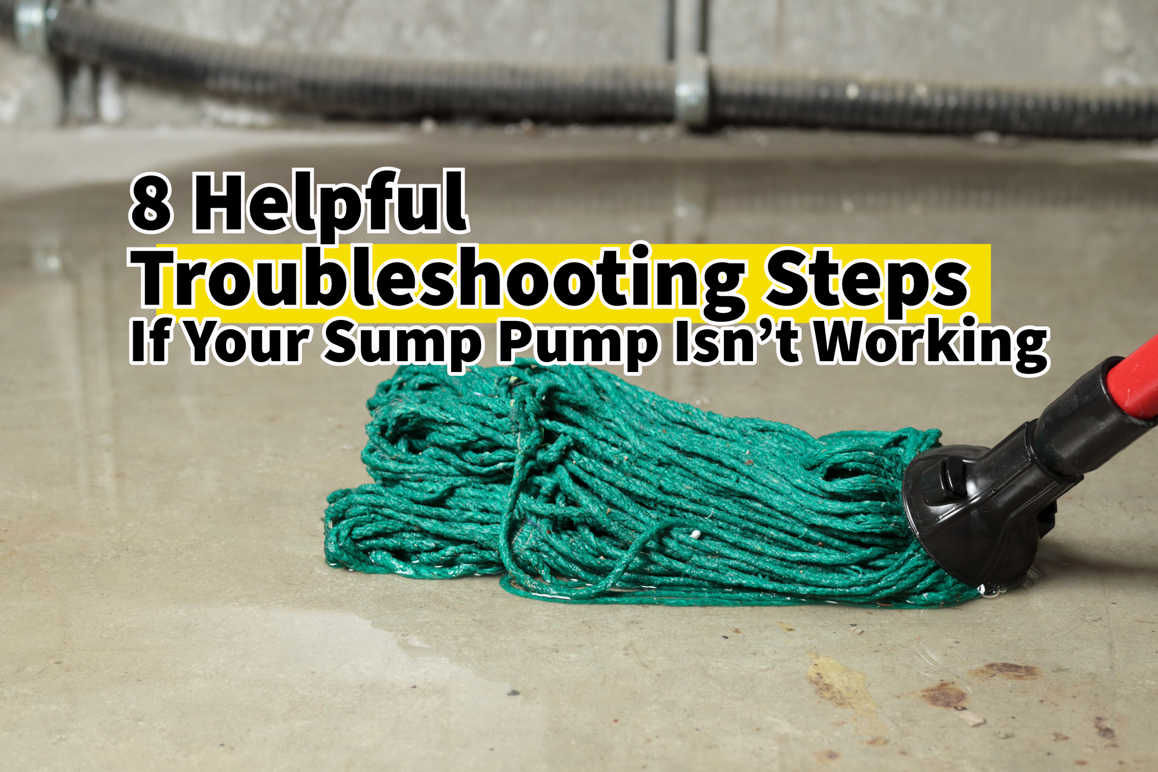 Know how to troubleshoot your sump pump problems if your sump pump is acting up.